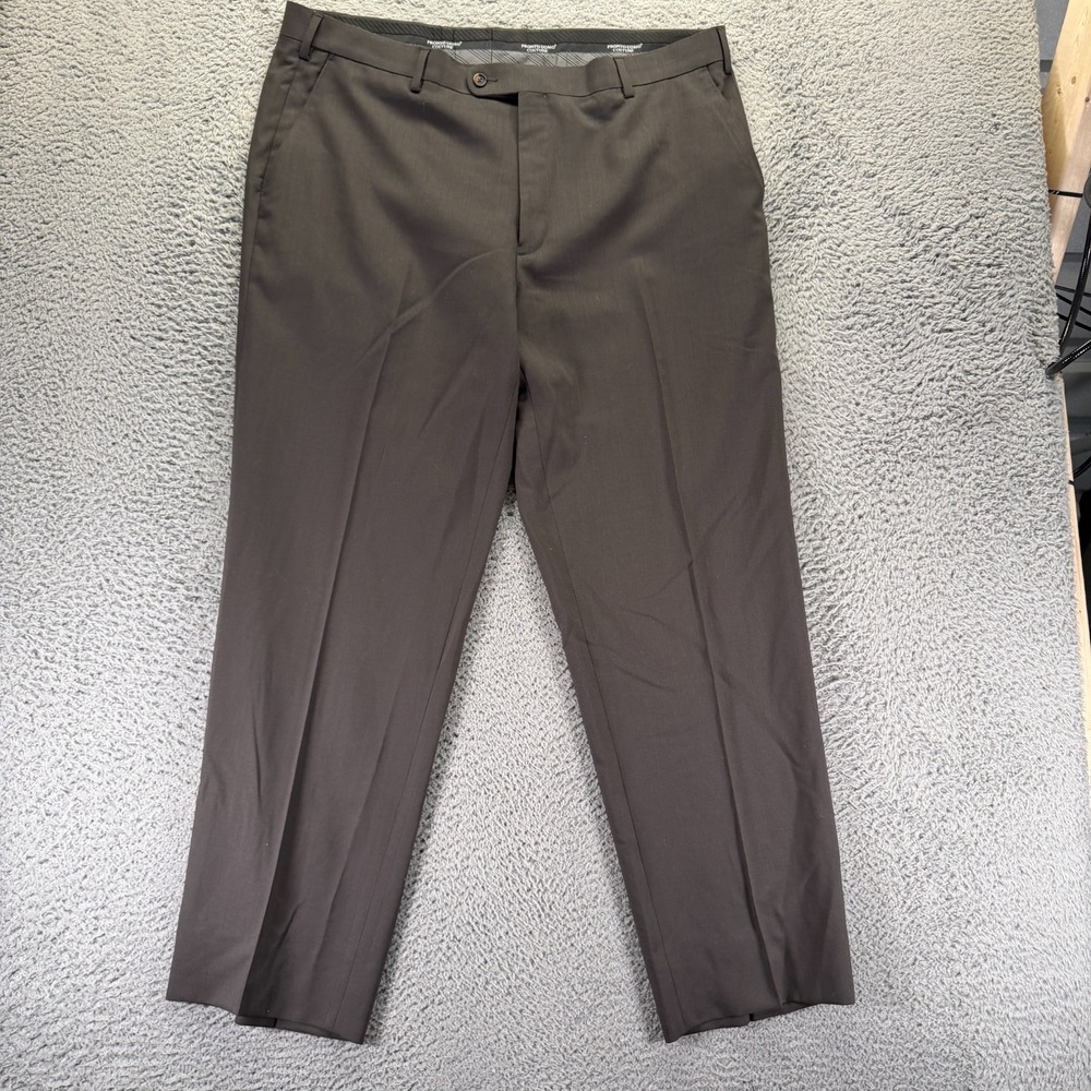 Pronto Uomo Couture Pant Men's 42x32  Brown Straight Leg Denim Business Workwear